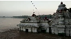 Rising floodwaters from the Mahanadi River have inundated the Bhattarika Temple in Odisha's Cuttack district