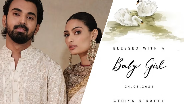 Athiya Shetty and KL Rahul have welcomed a baby girl, as confirmed by the couple in a joint Instagram post on Monday evening. The post, featuring swans, simply read: "Blessed with a baby girl.