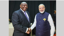 Narendra Modi with S African Prez