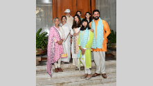 Mamata Banerjee with Bib B's family