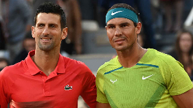 Novac Djokovic and Rafael Nadal