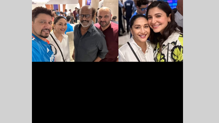 Madhuri with other stars at Wankhede Stadium