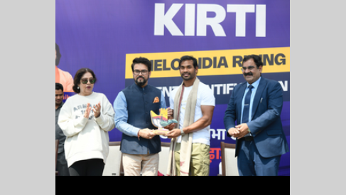 Kishore Jena with Anurag Thakur