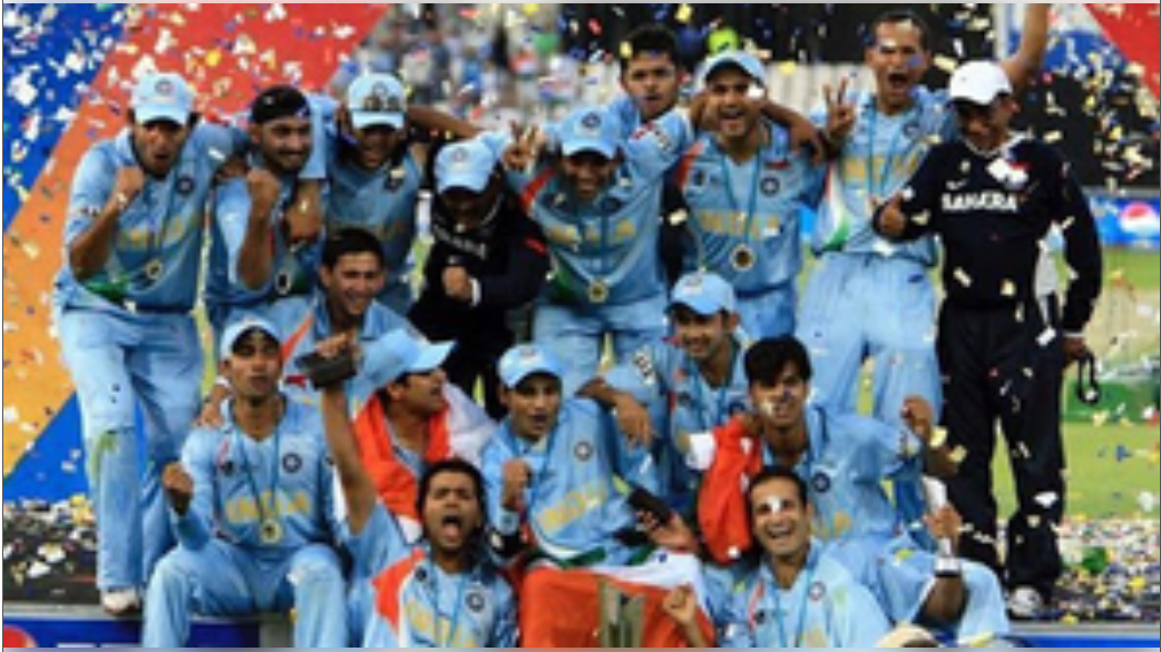Indian Team 2007 WC Trophy