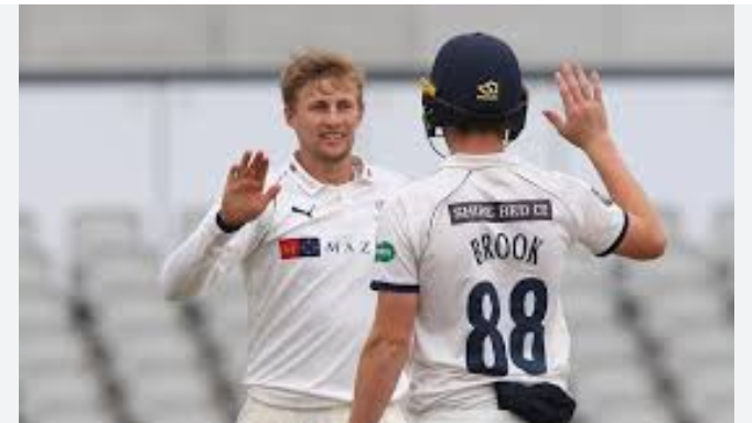 Joe Root with Harry Brook