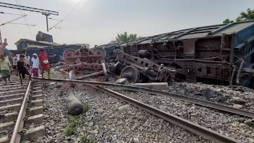 At least two trains were cancelled and six others rescheduled following the derailment of a goods train at the Mancheswar Station yard in Bhubaneswar. 