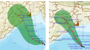 Cyclone Dana landfall