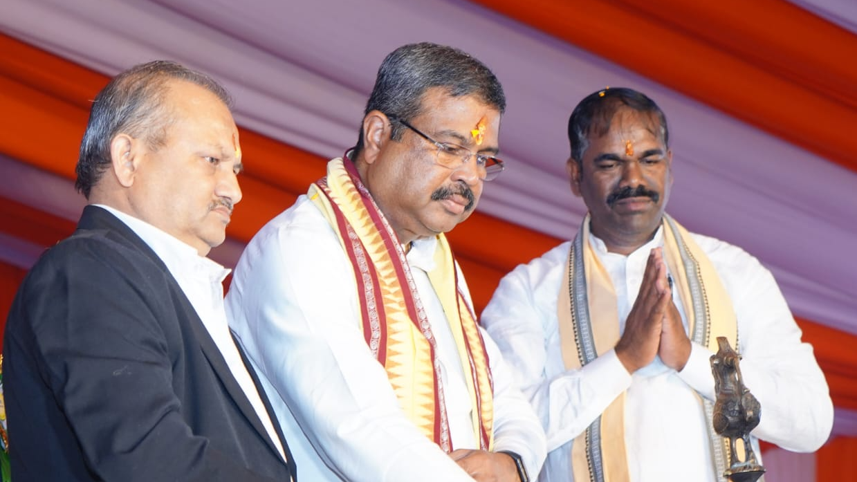Union Education Minister Pradhan lays foundation stone of KV permanent campus in Deogarh