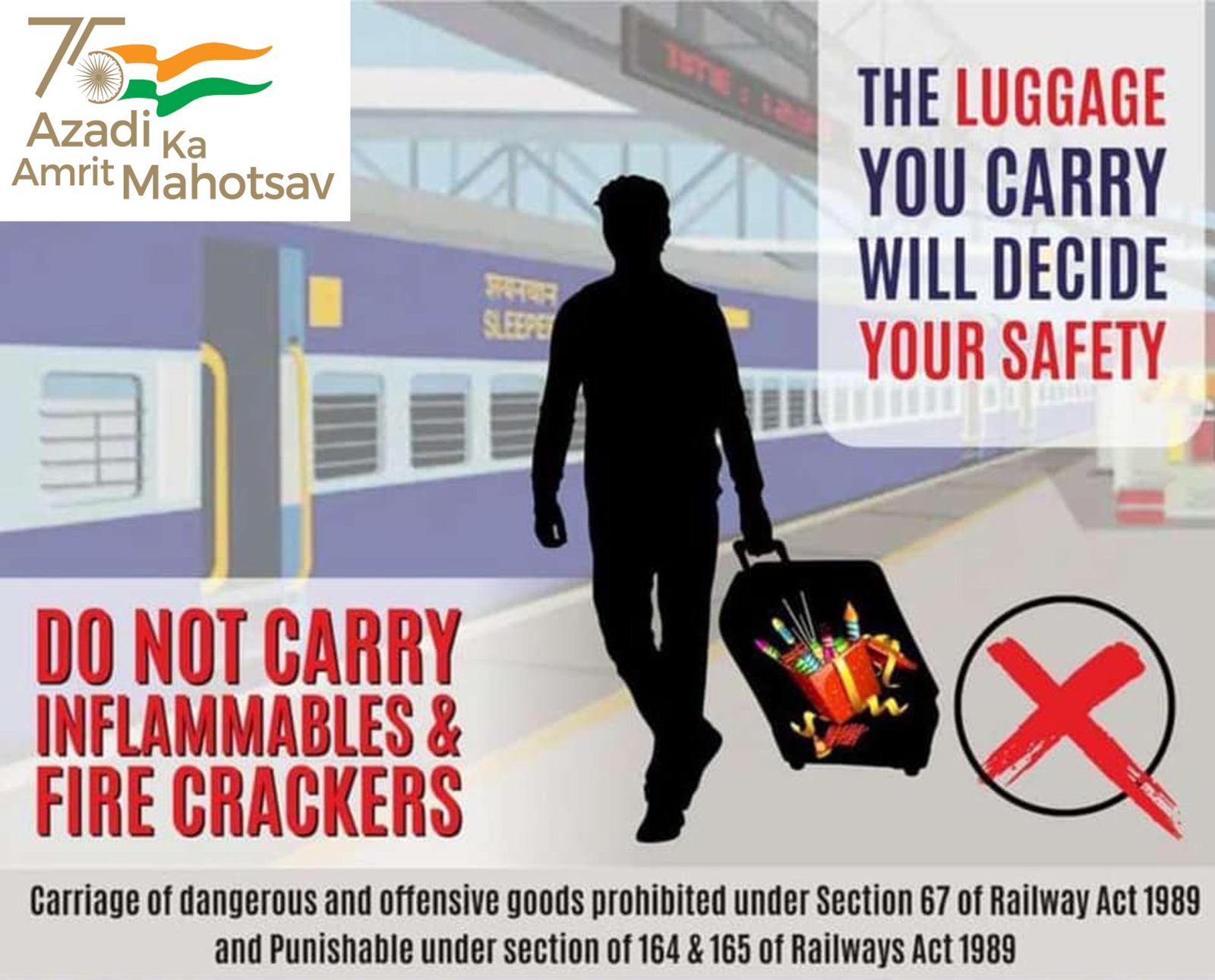 Fire crackers on train