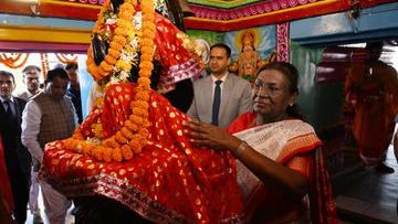 President Murmu at Nilamadhav Temple 