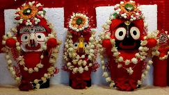 The deities in Shreemandir, Lord Jagannath, His siblings Lord Balabhadra and Devi Subhadra will be attired in the attractive Banabhoji Besha today.   