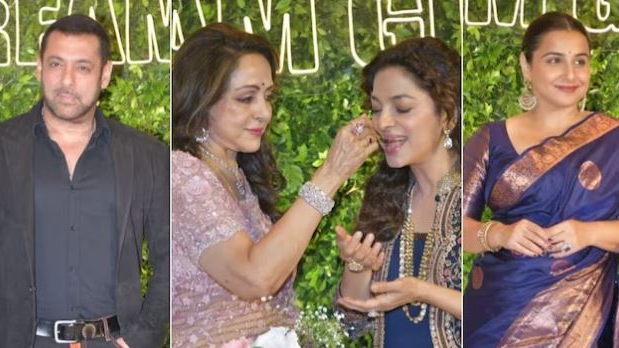 Hema Malini turned 75 on Monday. The veteran actor and her family - Dharmendra and daughters Esha Deol and Ahana Deol - hosted a star-studded bash to celebrate the special occasion. 