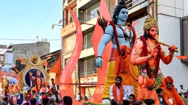 Security measures were intensified in Kolkata and Howrah on Tuesday in anticipation of Ram Navami