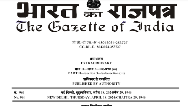 Gazette notification has been officially issued for the fourth phase of the General Elections 2024, marking a significant step in India's democratic process