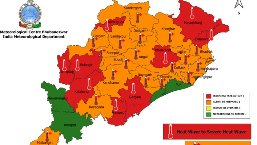  The heatwave conditions prevailed across Odisha on Friday due to a high temperature. 