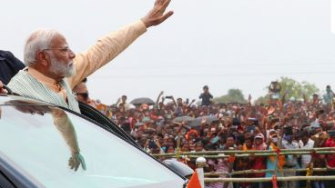 Prime Minister Narendra Modi took to the streets of Puri, Odisha, in a vibrant roadshow as part of the ongoing Lok Sabha and Assembly Elections in the state.
