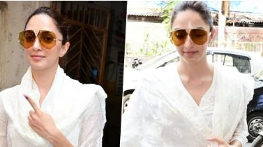 Actress Kiara Advani seamlessly juggled her debut appearance at the prestigious 77th Cannes Film Festival with fulfilling her civic responsibility by voting on Monday.