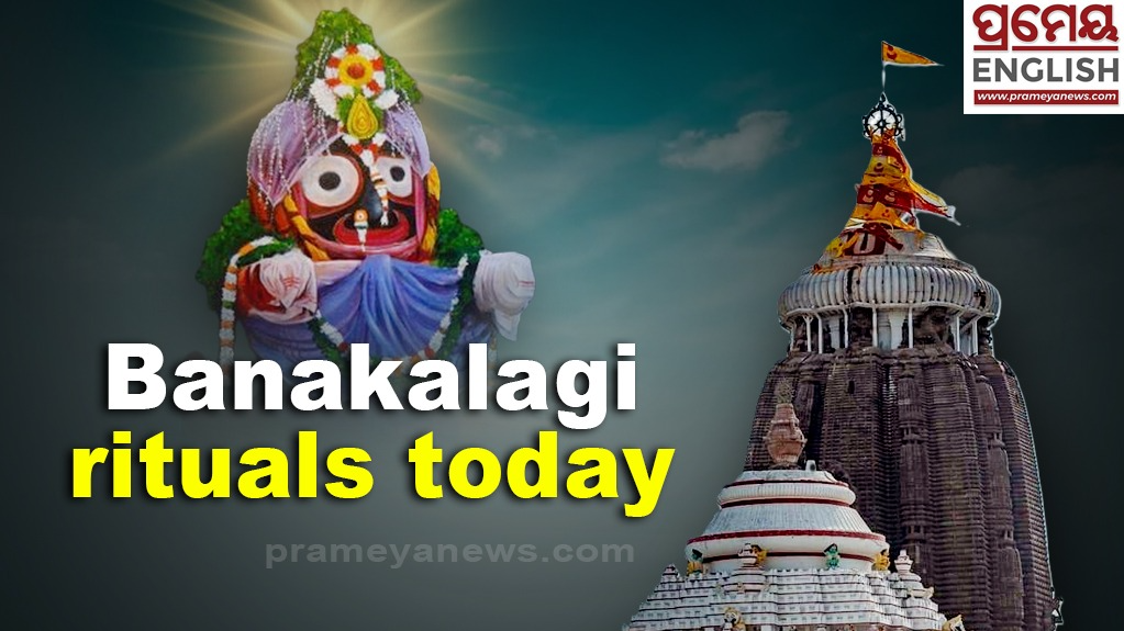  The public darshan of Lord Jagannath, Lord Balabhadra, and Goddess Subhadra at Puri Srimandir will be restricted from 7pm to 10pm today for ‘Banakalagi Niti’.
