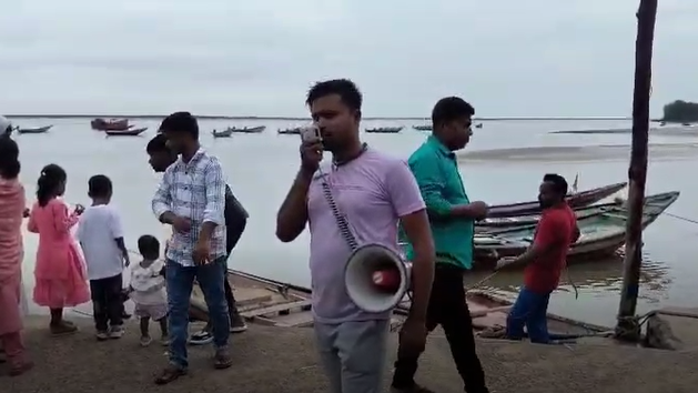 The Fisheries Department has imposed a temporary ban on fishermen from venturing into the sea in Udaipur, Talsari, Ramnagar, and Kirtania due to rough sea conditions caused by a low-pressure area over the Bay of Bengal.