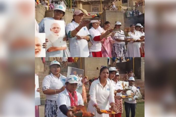 Ganga aarti for PM Modi's victory