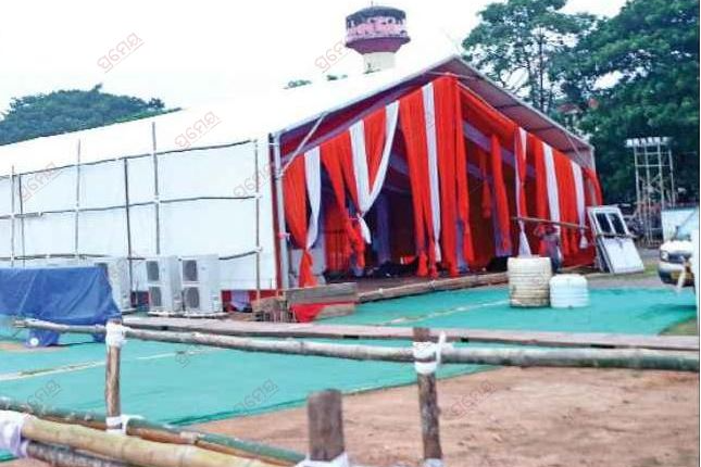 Janata Maidan decked up to welcome PM Modi 