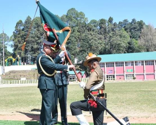 Army chief presents the President's Colours to Naga Regiment