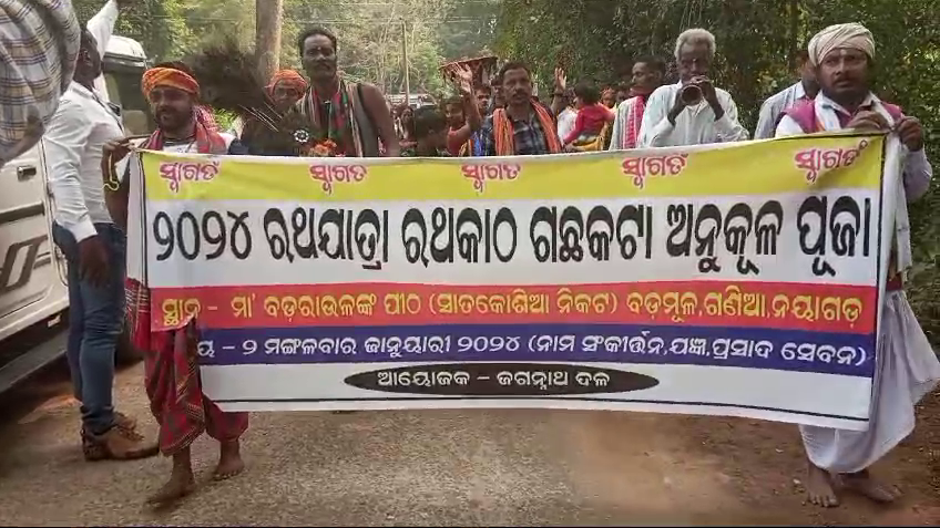 Collection of wood logs for Puri Raths begins in Nayagarh forest