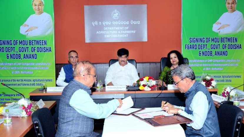 Odisha Govt signs MoU with NDDB to produce Anthrax and ENT Vaccines