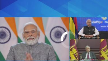 PM jointly inaugurates UPI services with Mauritius PM, Sri Lankan President
