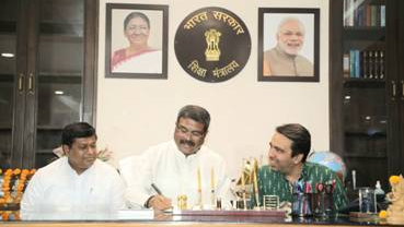 Dharmendra Pradhan assumes charge as Union Minister of Education