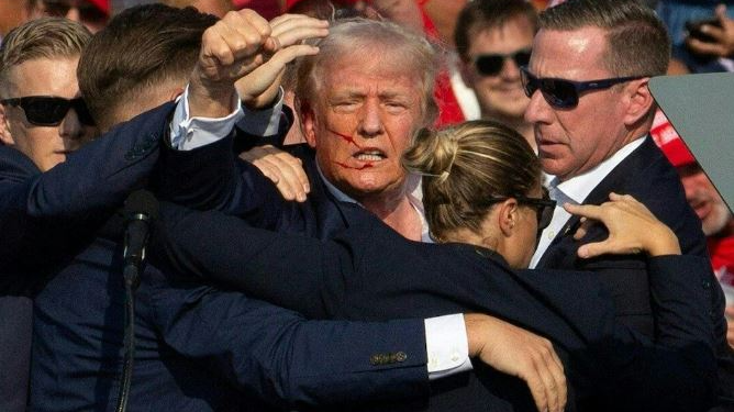 Former US President Donald Trump shot at on stage, close shave from assassination
