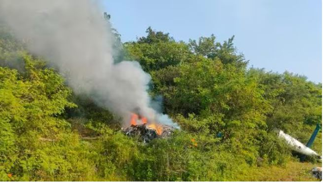 Helicopter crash in Pune: Three charred to death