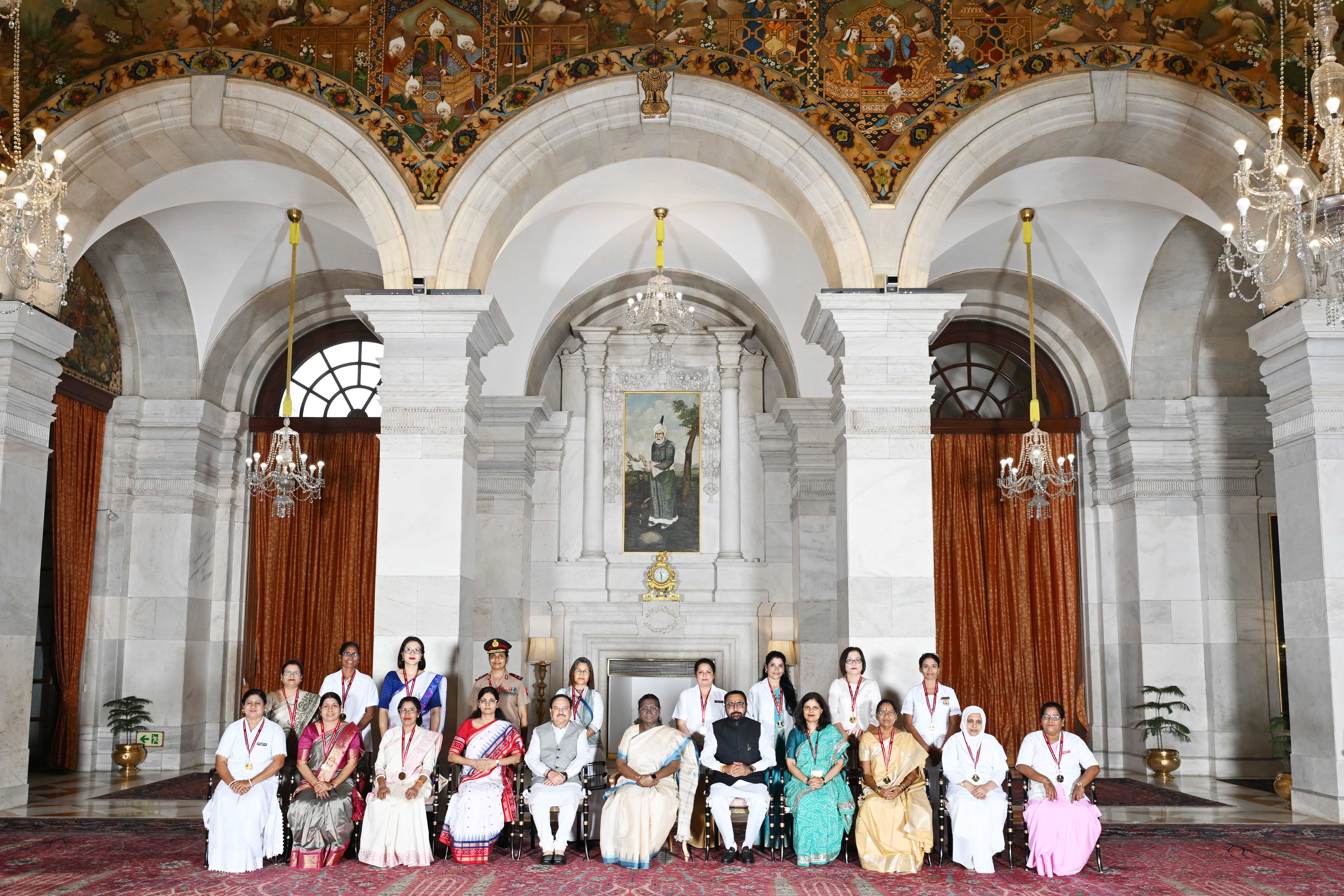 President of India presents National Florence Nightingale Awards 2025