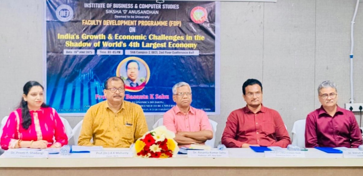 IBCS ORGANISES FDP ON INDIA’S GROWTH AND ECONOMIC CHALLENGES