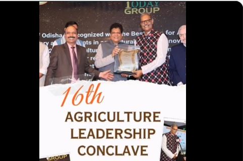 Odisha honoured by Agriculture Today for best agricultural practices