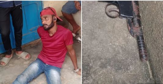 Kendrapara locals grab youth with gun, Bangladeshi fugitive suspected