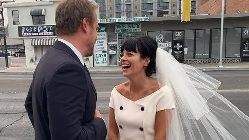 Allen and Harbour tied the knot in Las Vegas in a low-key ceremony officiated by an Elvis Presley impersonator. The wedding took place only a day after the couple obtained a marriage license