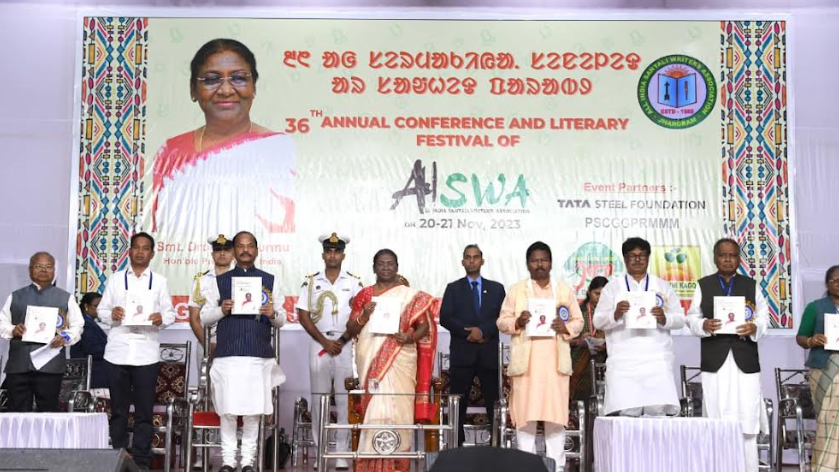  the President appreciated writers and researchers who are contributing to the Santhali language and literature. She appreciated that All India Santali Writers' Association has been promoting Santhali language since its establishment in 1988
