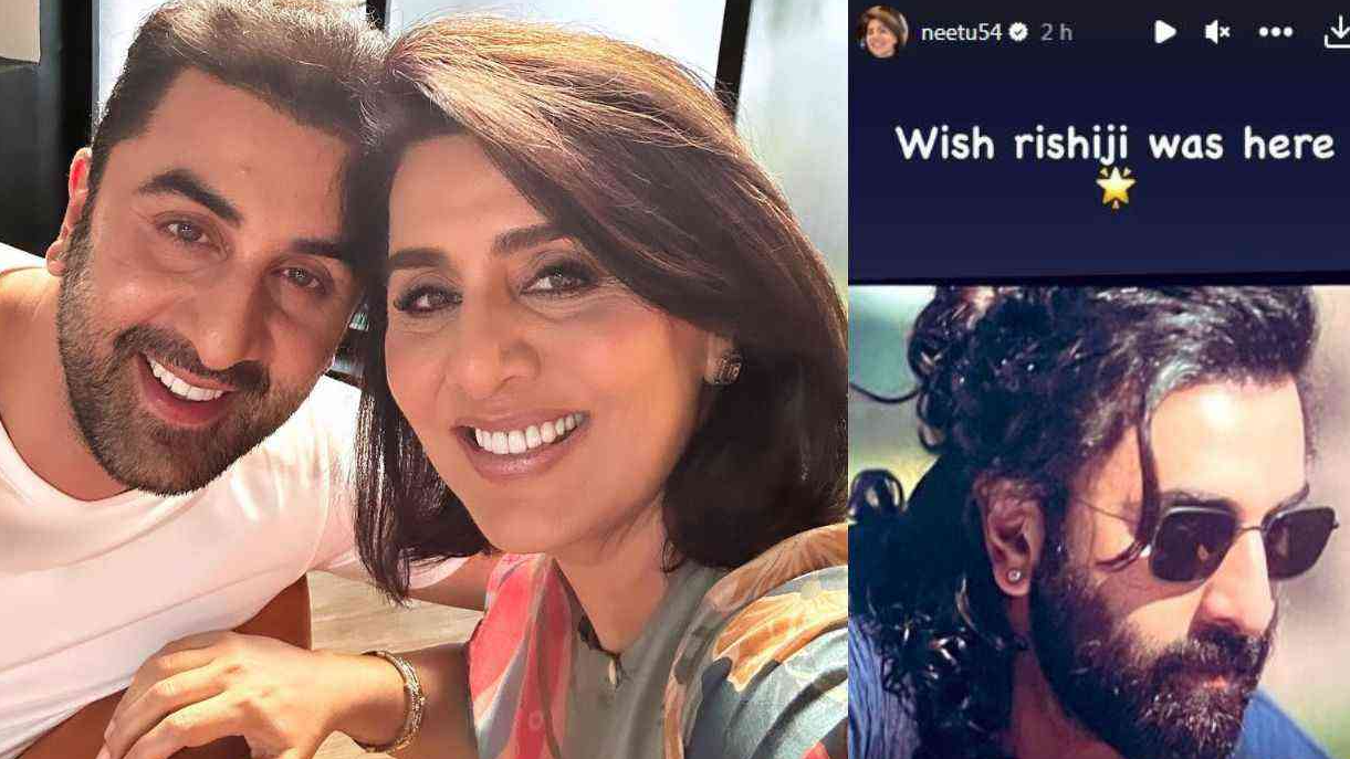 Neetu took to her Instagram stories and shared a picture from the film, where Ranbir was seen sporting a half bun and sunglasses