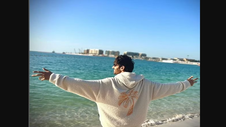 Taking to Instagram, Kartik, who enjoys 32.1 million followers on the photo sharing application, shared a breathtaking picture of himself facing towards a mesmerising wide sea