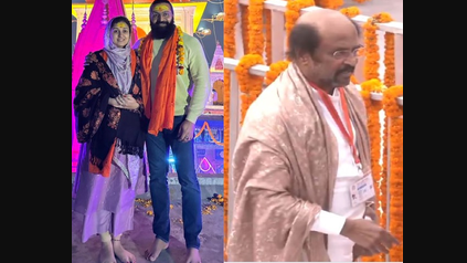 Veteran Tamil megastar Rajinikanth too reached Ayodhya. The actor was seen at a hotel in Ayodhya. He received a warm welcome and was greeted by people with folded hands