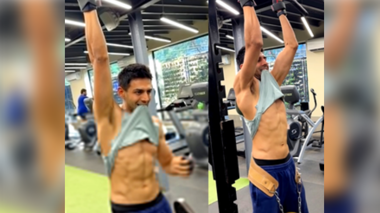 Kartik took to Instagram and shared a video of his workout