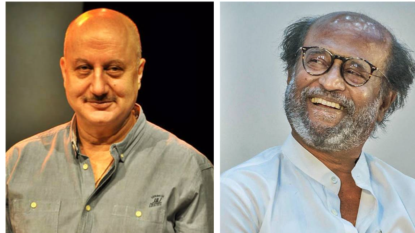 Anupam took to his Instagram on Tuesday and shared the video in which he can be seen in the company of the Tamil megastar