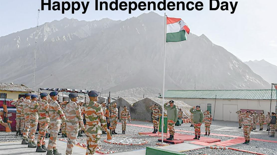 On Thursday, 78th Independence Day of the country, Indo-Tibetan Border Police personnel hoisted the tricolour and saluted it with Himalayas being the witness to Indian supremacy in complete terms