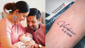 Vikrant Massey tattoos son Vardaan's name, date of birth