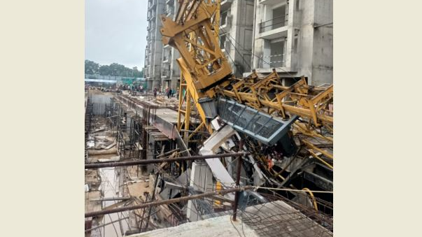 Odisha: Three labourers critical as crane collapses during expansion work of SCB Hospital