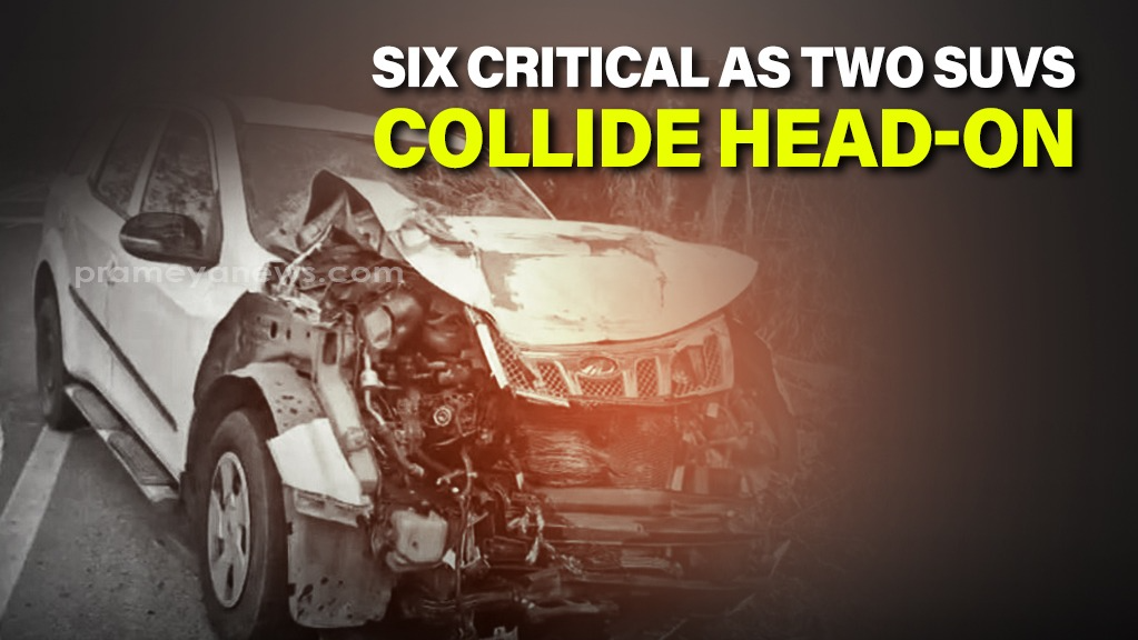 Six critical as two SUVs collide head-on in Odisha's Balasore