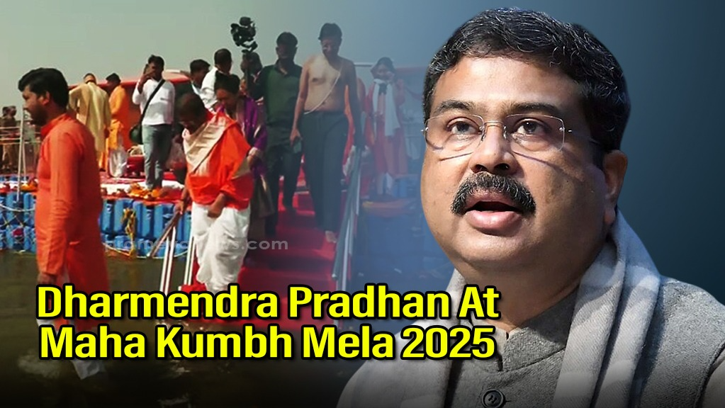 Maha Kumbh Mela 2025: Dharmendra Pradhan takes holy dip at Triveni Sangam