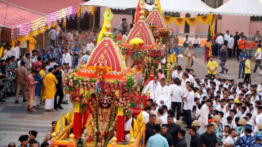 India’s second-largest Rath Yatra of Lord Jagannath rolls on streets of Ahmedabad